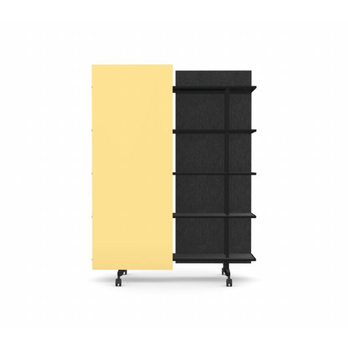 A08 Mobile Shelving Unit with Glass Writing Board