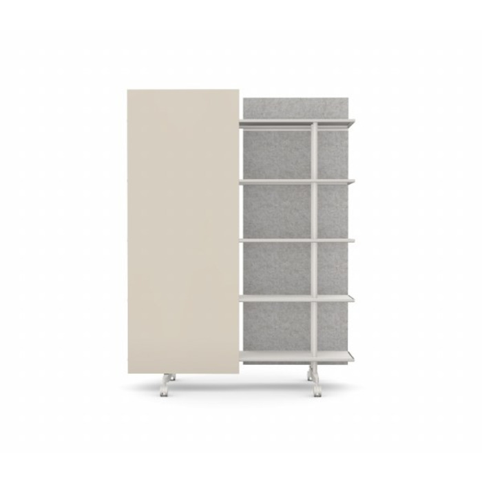A08 Mobile Shelving Unit with Glass Writing Board