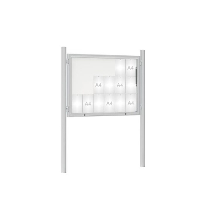 Premium Post Mounted Outdoor Noticeboard