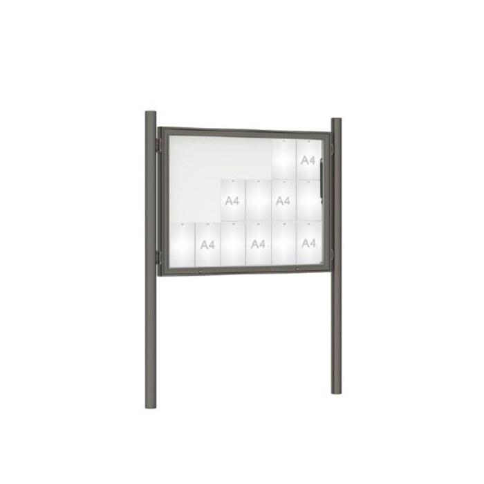 Premium Post Mounted Outdoor Noticeboard