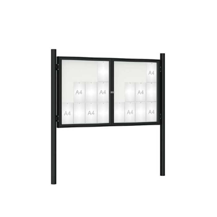 Premium Post Mounted Outdoor Noticeboard