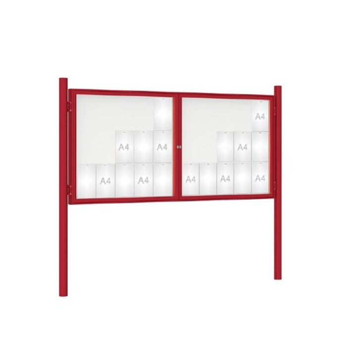 Premium Post Mounted Outdoor Noticeboard