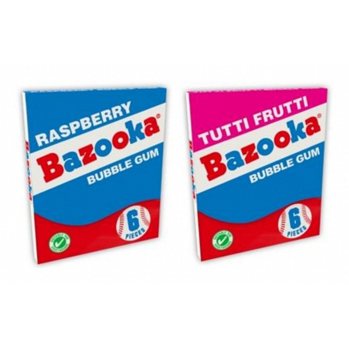 Bazooka Bubble Gum Raspberry / Tutti Frutti 33g