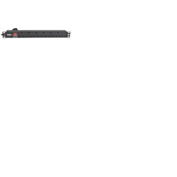 19" 13 amp Power Distribution with Surge Protection - 6 Way