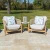 Bracken Outdoors Hampton Acacia Wood and Rope Duo Lounge Chair and Side Table Garden Furniture Set, Mid March 2026