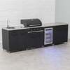 Draco Grills Titan 4 Burner Black Outdoor Kitchen Gas Barbecue with Fridge, Double Cupboard and Sink, Mid February 2026