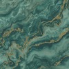 Elle Decoration Mystic Spell Marble Textured Vinyl Wallpaper Green / Gold 10447-19