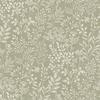 Karuna Embroidery Stitched Organic Trail Vinyl Wallpaper Sage Green Grandeco 205003