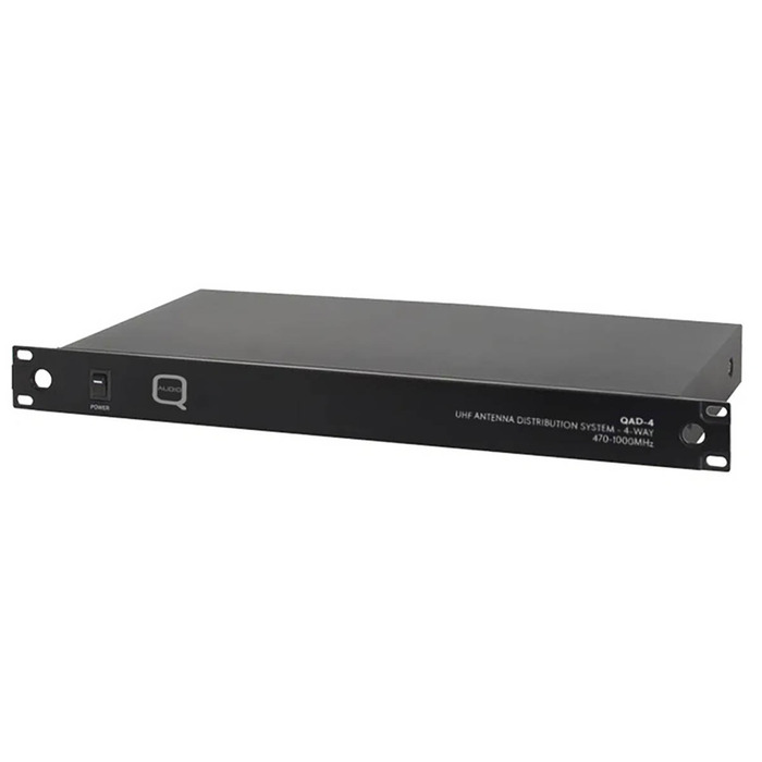 Q-Audio QAD-4 Wireless Microphone Antenna Distribution 4 way 1U 19" rack Mountable BNC Connections