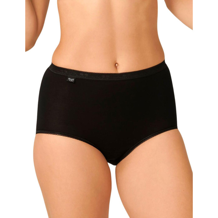 Sloggi Basic+ Maxi Brief 3 Pack - Black - 2XL - 18