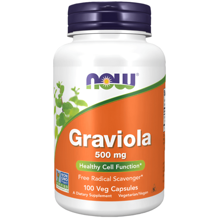 Graviola 500mg | 100 Capsules | NOW