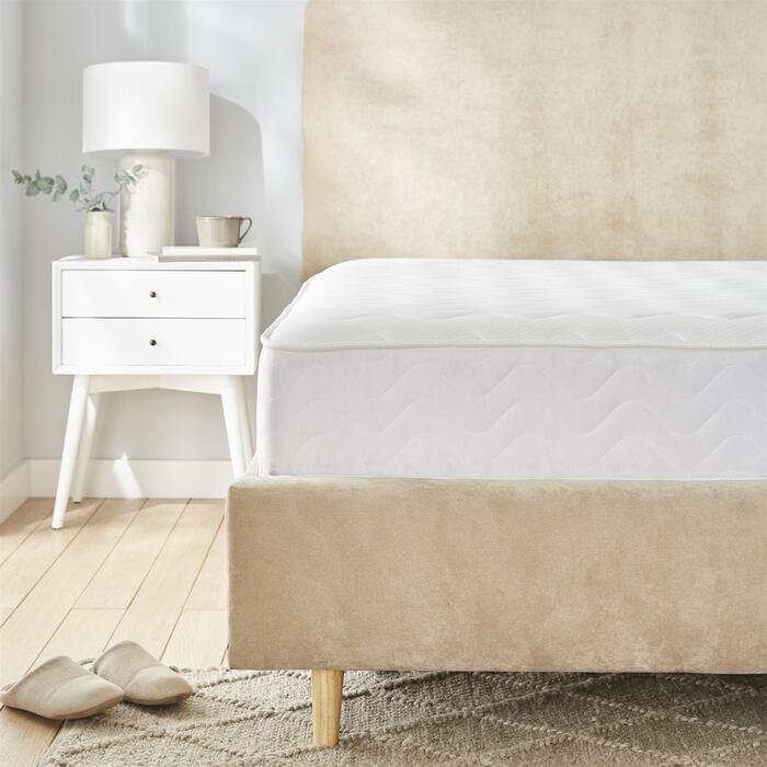 Starlight Beds™ 8" Deep Quality Comfort Cool Sleep Finish Fabric Memory Foam & Open Coil Mattress - 2ft6 by 5ft9 Shorty Mattress (75cm by 175cm)