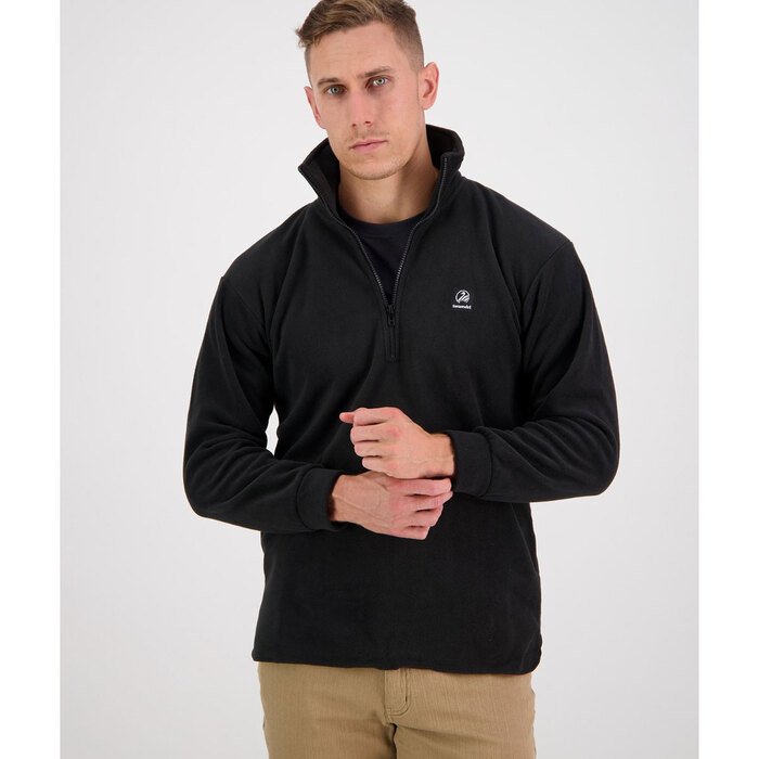 Swanndri Men's Motu Fleece Pullover-Black-S