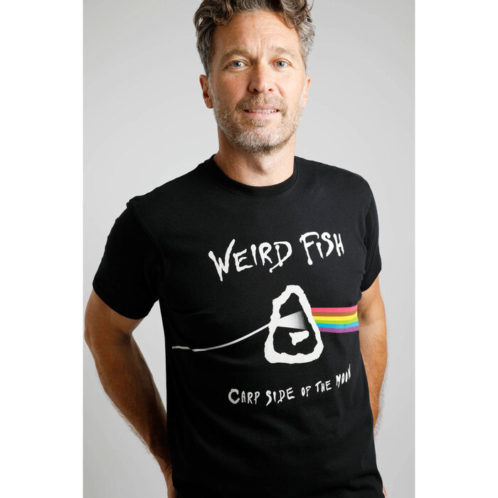 Weird Fish Carp Side Organic Cotton Artist T-shirt Black 2XL