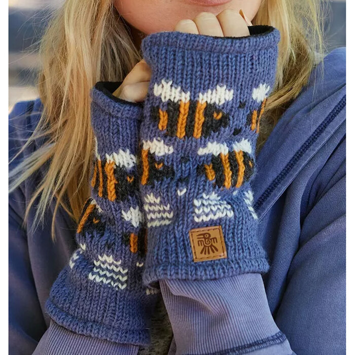 Pachamama Beehive Handwarmer Denim