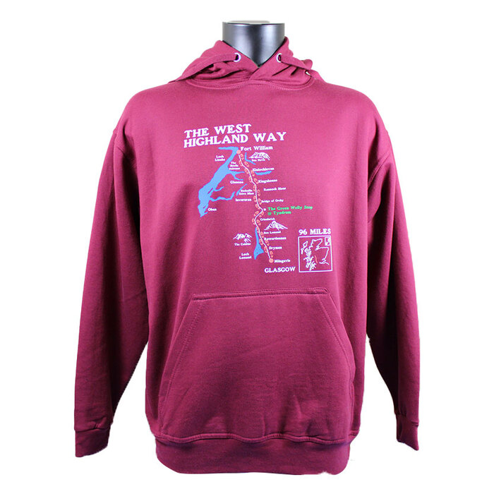 West Highland Way Adult Hoodie 2XL Burgundy