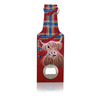 McMoo Tartan Paint Magnet Bottle Opener