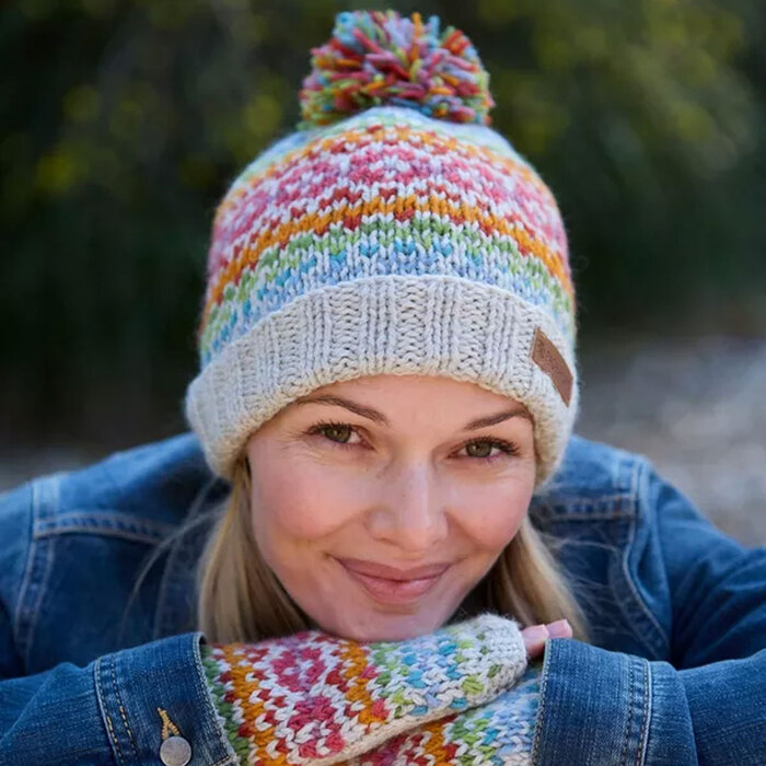 Pachamama Killarney Bobble Beanie Oatmeal
