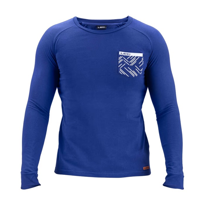 Leki Long Sleeve T-Shirt Dark Denim/White-2XL