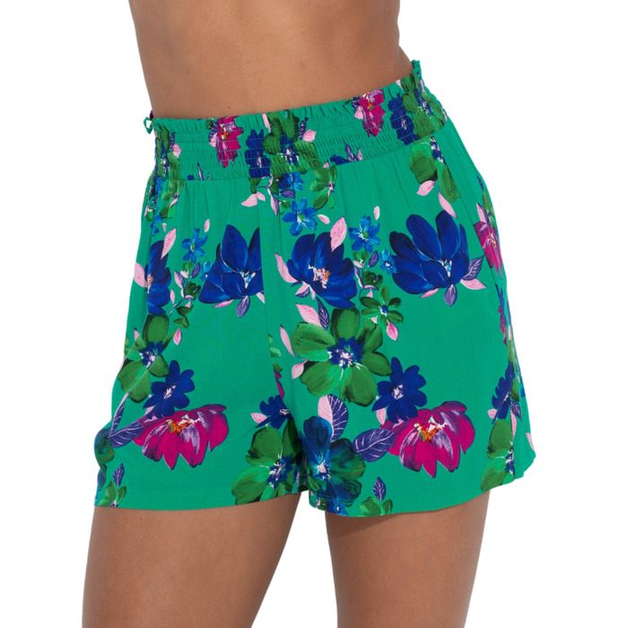 Pour Moi Shirred Waist Woven Beach Shorts