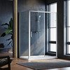 ELEGANT 1500x800mm Sliding Rectangular Shower Enclosure 8mm Easy Clean Nano Glass Cubicle