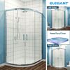 ELEGANT Offset Quadrant Shower Enclosure Corner Cubicle 6mm Glass Doors 900X760mm Reversible Design