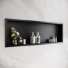 ELEGANT Stainless Steel Shower Niche 90 x 30cm, Black