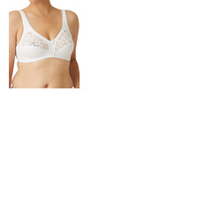 Naturana Vintage Cotton Non Wired Lace Bra