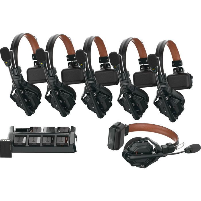Hollyland Solidcom C1 Pro-6S Full-Duplex ENC Wireless Intercom System with 6 Headsets (1. 9 GHz)