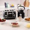1. 7L Kettle & 4 Slice Toaster Set in Matt Black and Silver