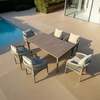 Bracken Outdoors Valencia Aluminium and Rope Rectangular 6 Seat Garden Furniture Dining Set