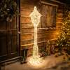 Pre-Lit Christmas Gold Laser Lit Lamp Post 180cm with 960 Warm White LED Micro-Lights