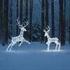 Outdoor Light Up Acrylic Christmas Reindeer Flying Stag and Stag Set