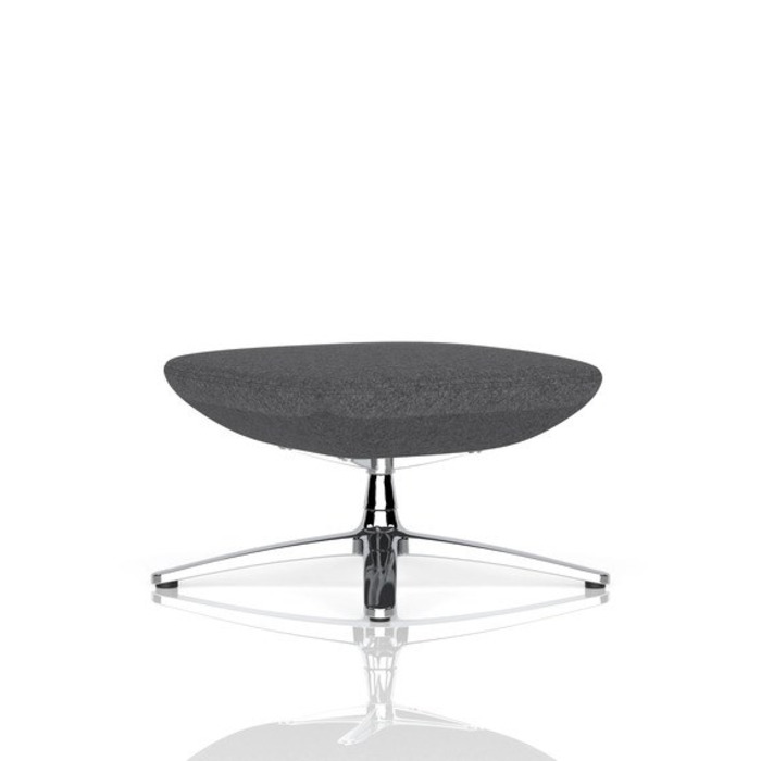 Etta Dark Grey Cashmere Footstool