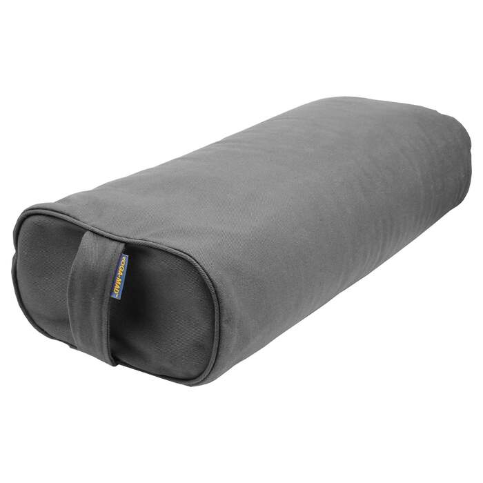 Rectangular Buckwheat Yoga Bolster in Grey