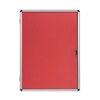 Bi-Office Lockable Felt Noticeboard Display Case 1110 x 931mm (15 x A4) RED