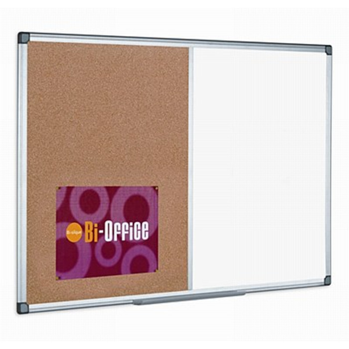 Bi-Office Combi Magnetic Drywipe/Cork Boards