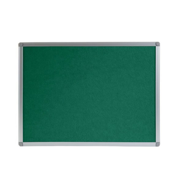 Boards Direct Felt Noticeboard Aluminium Frame 600 x 450mm GREEN