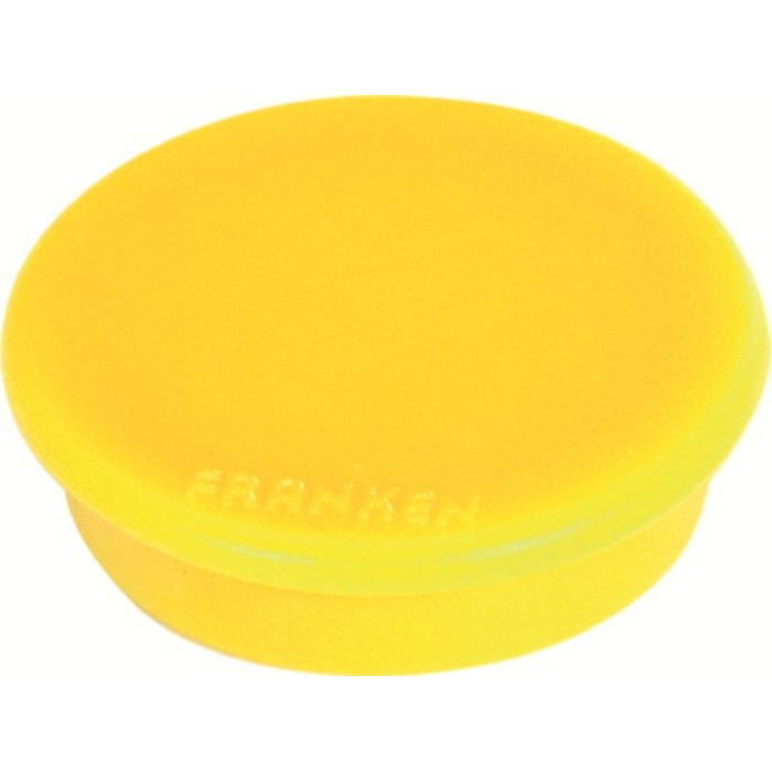 Franken Round Magnet 32mm Yellow Pack of 10
