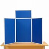 3 Panel Maxi Desk Top Display Stand Grey Frame/Royal Fabric