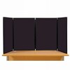 4 Panel Maxi Desk Top Display Stand Black Frame/Black Fabric