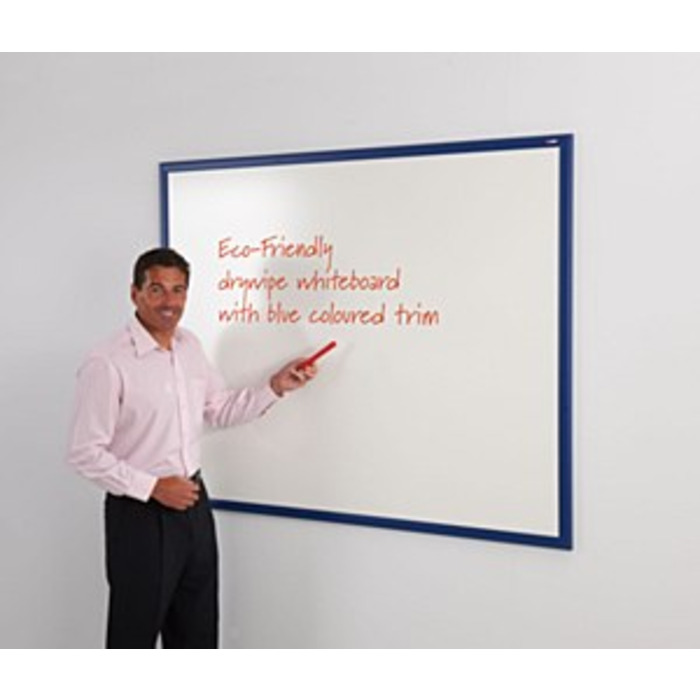 WriteOn Eco-Friendly Whiteboard 900 x 600mm Blue frame