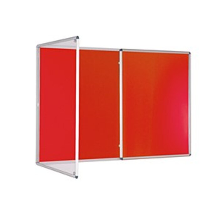 Internal Felt Tamperproof Noticeboard 2400x1200mm Red