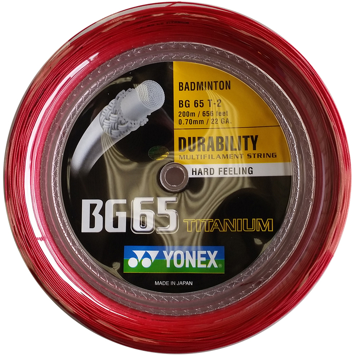 Yonex BG 65 Ti Badminton Racket String 200m Reel
