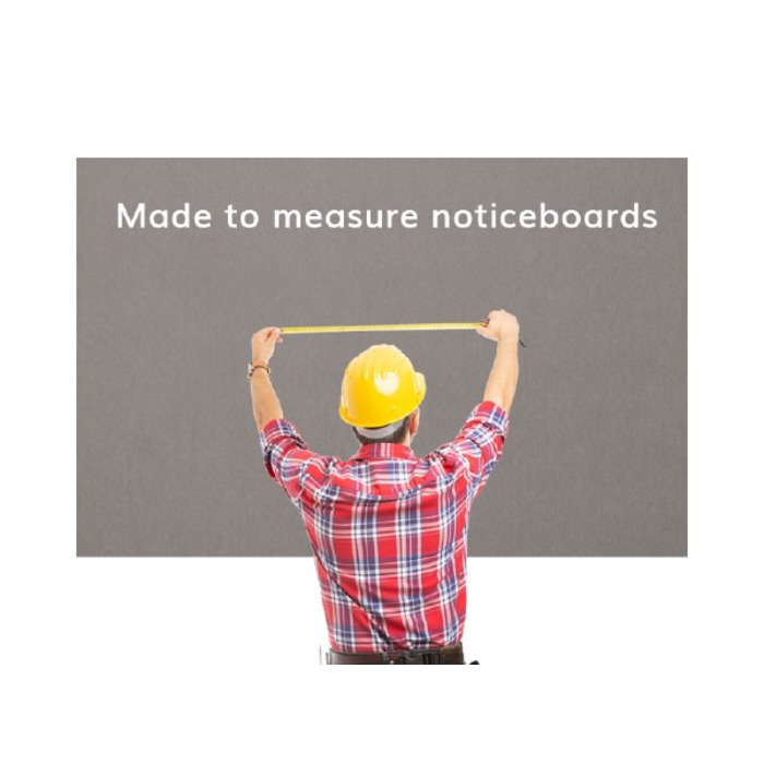 Made to Measure Felt Noticeboard Up to 1200x900mm Grey Fabric Unframed