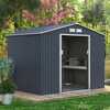 Apex Metal Garden Shed Grey 9ft x 6ft
