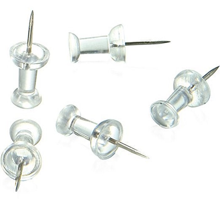 Push Pins Pack of 25 Transparent