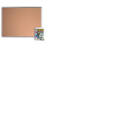 Bi-Office 900x600mm Cork Noticeboard Aluminium Frame and pins