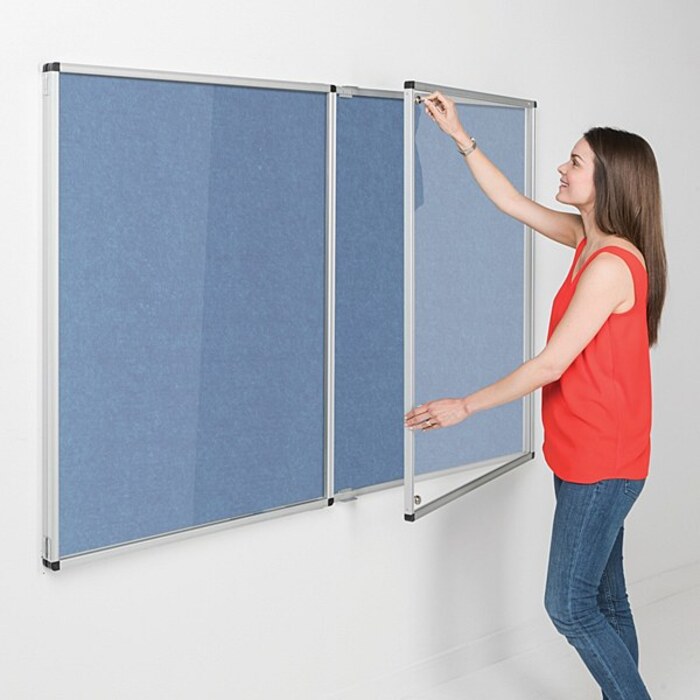 Eco-Colour Resist-a-Flame Tamperproof Noticeboard 2400 x 1200mm LIGHT BLUE
