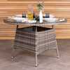 4 Seater Round Rattan Dining Table